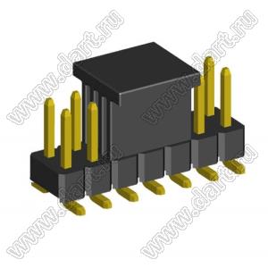 2208SM-14G-4027-CP (PLD2-2x7SMD, Molex 87759-1464) вилка открытая прямая двухрядная на плату для поверхностного (SMD) монтажа с захватом; P=2.00x2.00; 14-конт.