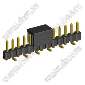 2210SM-13G-B2-CP вилка открытая прямая однорядная на плату для поверхностного (SMD) монтажа с захватом; шаг 2,00 x 2,00 мм; (1x13) конт.