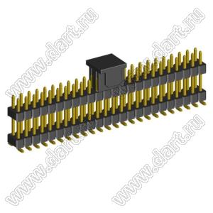 2208SMDI-48G-3090-CP вилка открытая прямая двухрядная приподнятая на плату для поверхностного (SMD) монтажа с захватом; шаг 2,00 x 2,00 мм; (2x24) конт.
