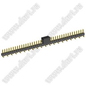2210SM-39G-B1-CP вилка открытая прямая однорядная на плату для поверхностного (SMD) монтажа с захватом; шаг 2,00 x 2,00 мм; (1x39) конт.