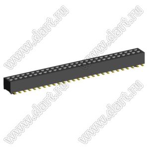 2192SM3-054G розетка двухрядная на плату для поверхностного (SMD) монтажа с направляющими; P=1,00 x 1,00мм; 54-конт.