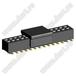 2192SM4-028G-CP розетка двухрядная на плату для поверхностного (SMD) монтажа с захватом; шаг 1,00 x 1,00 мм; (2x14) конт.