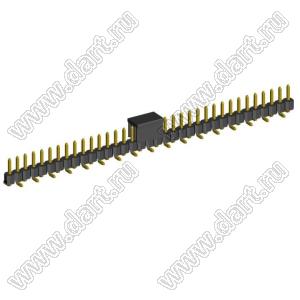2210SM-35G-B2-CP вилка открытая прямая однорядная на плату для поверхностного (SMD) монтажа с захватом; шаг 2,00 x 2,00 мм; (1x35) конт.