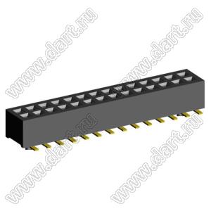 2192SM4-028G розетка двухрядная на плату для поверхностного (SMD) монтажа; шаг 1,00 x 1,00 мм; (2x14) конт.