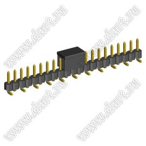 2210SM-21G-B1-CP вилка открытая прямая однорядная на плату для поверхностного (SMD) монтажа с захватом; шаг 2,00 x 2,00 мм; (1x21) конт.