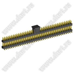 2208SMDI-78G-3090-CP вилка открытая прямая двухрядная приподнятая на плату для поверхностного (SMD) монтажа с захватом; шаг 2,00 x 2,00 мм; (2x39) конт.