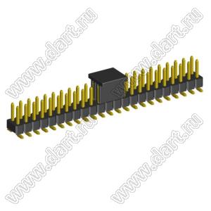 2208SM-46G-4027-CP (PLD2-2x23SMD, Molex 87759-4664) вилка открытая прямая двухрядная на плату для поверхностного (SMD) монтажа с захватом; P=2.00x2.00; 46-конт.