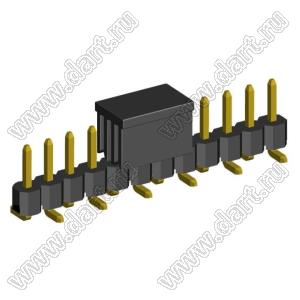 2210SM-12G-B2-CP вилка открытая прямая однорядная на плату для поверхностного (SMD) монтажа с захватом; шаг 2,00 x 2,00 мм; (1x12) конт.