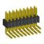 2199R15-18G-301523 (PLLD1.27-18R) вилка штыревая открытая угловая двухрядная на плату для монтажа в отверстия, шаг 1,27 x 1,27 мм, 2x9конт.