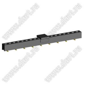 2209SM-18G-B2-PCP розетка прямая однорядная на плату для поверхностного (SMD) монтажа с захватом; шаг 2,00 x 2,00 мм; (1x18) конт.