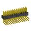 2199R15-26G-301523 (PLLD1.27-26R) вилка штыревая открытая угловая двухрядная на плату для монтажа в отверстия, шаг 1,27 x 1,27 мм, 2x13конт.