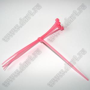 YJ-100RR стяжка для проводов; нейлон-66­(UL); розовый