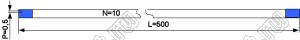 BLFPC P0,5 10PIN 500mm шлейф плоский сверхтонкий FFC/FPC; 10; длина 500мм; контакты на одной поверхности