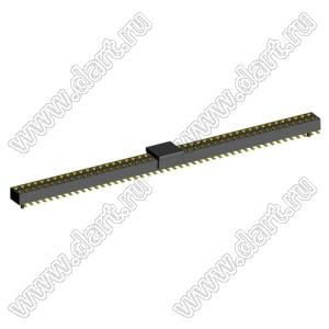 2200TB-092G-SM-23-PCG розетка прямая двухрядная (гнездо) на плату для поверхностного (SMD) монтажа с направляющими, с обратным входом и захватом; шаг 1,27 x 1,27 мм; (2x46) конт.