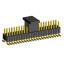 2206PB-044G-SM-2838-CP вилка открытая прямая двухрядная на плату для поверхностного (SMD) монтажа с захватом; шаг 1,27 x 2,54 мм; (2x22) конт.