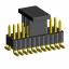 2206PB-022G-SM-2838-CP вилка открытая прямая двухрядная на плату для поверхностного (SMD) монтажа с захватом; шаг 1,27 x 2,54 мм; (2x11) конт.