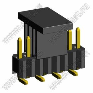 2206PA-08G-SM-B1-2833-CP вилка открытая прямая однорядная на плату для поверхностного (SMD) монтажа с захватом; шаг 1,27 x 2,54 мм; (1x8) конт.