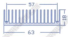 Km10-018-135 радиатор; 18x63x135мм; алюминий