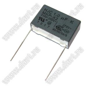 CAPFILM 1,0uF/305V P=27,5мм 10% (HJC X2 105K) конденсатор пленочный полипропиленовый радиальный Class X2