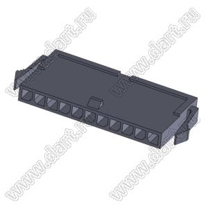 3000HM-11P-1 (Micro-Fit 3.0™ MOLEX 043640-1100) колодка на кабель (вилка) однорядная, шаг 3,0 мм; 11 конт.; шаг 3,0мм; 11-конт.