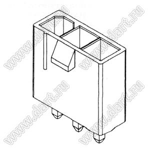 4200WV-03P вилка на плату прямая однорядная; шаг 4,2мм; 1x3-конт.
