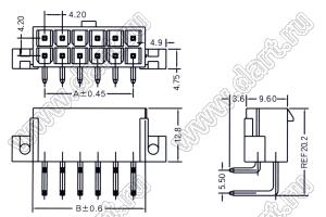 4200WR-L-2xXXP (Mini-Fit Jr.™ MOLEX 39291xx8)