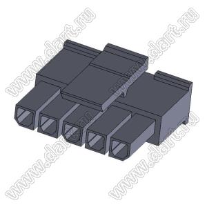 3000HF-05P-1 (Micro-Fit 3.0™ MOLEX 043645-0500) колодка на кабель (розетка) однорядная, шаг 3,0 мм; 5 конт.; шаг 3,0мм; 5-конт.