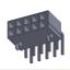 4200WR-F-2X05P (MF-2x05R, Mini-Fit Jr.™ MOLEX 39300100) вилка угловая двухрядная с направляющими в плату; шаг 4,2мм; 2x5-конт.