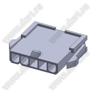 4200HM-05P-1 (Mini-Fit Jr.™ MOLEX 39014050) корпус однорядной вилки на кабель; шаг 4,2мм; 1x5-конт.