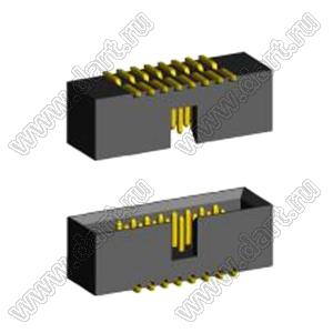 BL3230SM-016G (2195SM-016G/BH1.27-016SMD) вилка закрытая для поверхностного (SMD) монтажа; 2x8-конт.