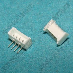 A1251-04AW (PicoBlade™ MOLEX 53048-0410) вилка однорядная угловая на плату; шаг 1,25мм; 4-конт.