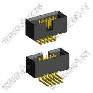 BL3230R-10G (BH1.27-10)  (2x5) вилка закрытая угловая на плату для монтажа в отверстия; шаг=1,27x1,27мм; 2x5-конт.