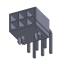 4200WR-F-2X03P (MF-2x03R, Mini-Fit Jr.™ MOLEX 39300060) вилка угловая двухрядная с направляющими в плату; шаг 4,2мм; 2x3-конт.