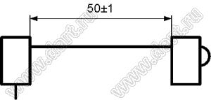 ПИМФ.685623.004 кабель соединительный плоский L=50mm + разъемы 4401-14SR и 4403-14