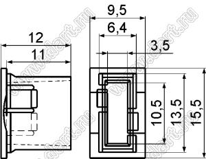 USBC-7 заглушка разъема USB-A; нейлон-66; черный