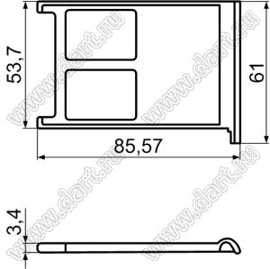 PCMIC-3(B) заглушка держателя карты; пластик ABS (UL); черный