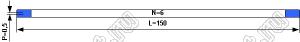 BLFPC P0,5 6PIN 150mm шлейф плоский сверхтонкий FFC/FPC; 6; длина 150мм; контакты на одной поверхности