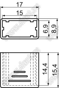 CVSATA-7 заглушка разъема SATA; поликарбонат + пластик ABS (UL); черный