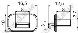 USBC-14(B) заглушка разъема mini USB; полипропилен PP; черный