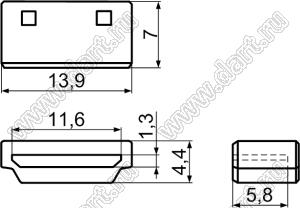 HDMIC-4 заглушка разъема HDMI; черный; полиэтилен PE