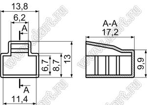 PJCV-1 заглушка штекера RJ-45; полиэтилен; натуральный