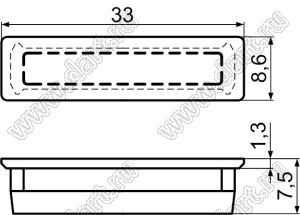 DKCV-1 заглушка разъема IDC 20 конт., шаг 2,54мм; полиэтилен; черный