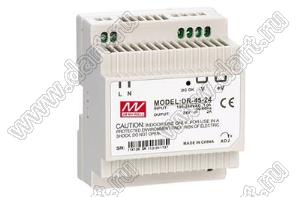 DR-4512 источник питания на DIN-рельс; 90~264VAC, 127~373VDC; 12V; 0~3,5A; 42W