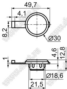 DCVER-1(B) заглушка разъема; TPE (термопластичный эластомер); черный