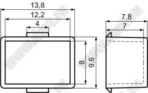 VGAB-1 заглушка разъема micro-FIT 6 конт. (Micro-Fit 3.0™ MOLEX 043025-0600); нейлон-66; черный