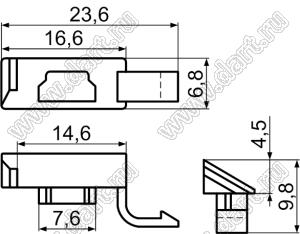 USBC-17 заглушка разъема mini USB; термопластичный эластомер TPE; черный