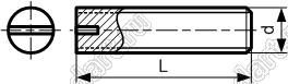 M6-40PB штифт шлицевой; М6х1мм; L=40,0мм; поликарбонат; черный