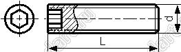 M6-12SH штифт с внутренним шестигранником; М6х1мм; L=12,0мм; поликарбонат; натуральный