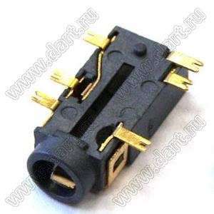 PJ-327C9 (PJ31060-I) T/R гнездо стерео 3,5 мм SMD