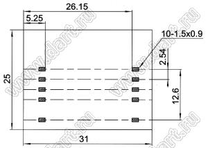 SIM-2.54-8F держатель SIM карты; 6-конт.
